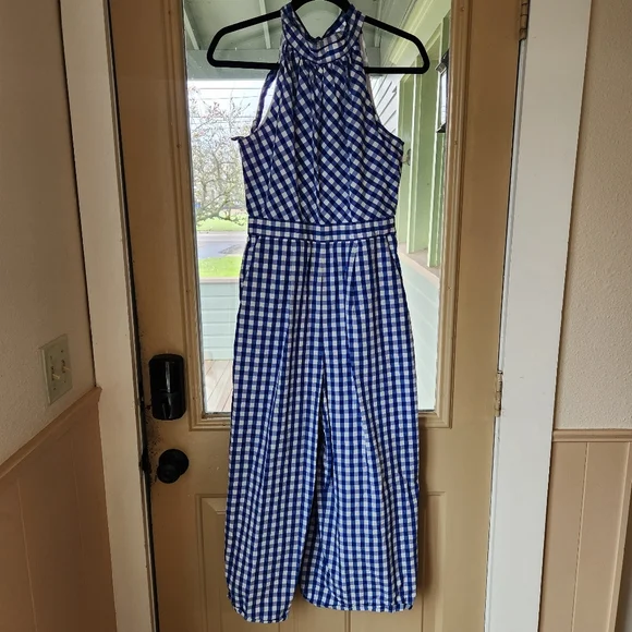 J. Crew Gingham Cotton Jumpsuit | 4 - Picture 2 of 7